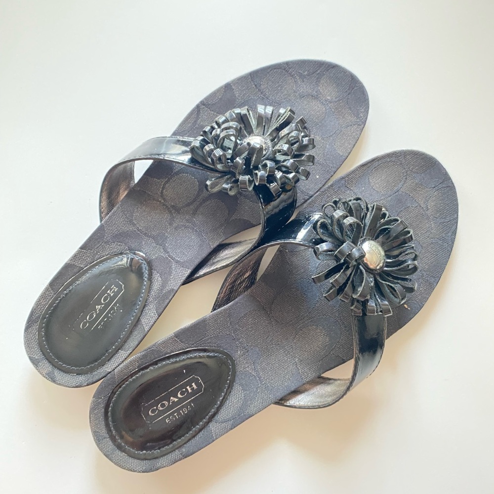 Coach Black Sandals